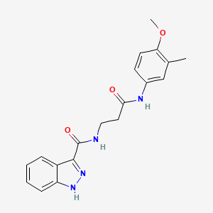 N-[3-(4-methoxy-3-methylanilino)-3-oxopropyl]-1H-indazole-3-carboxamide