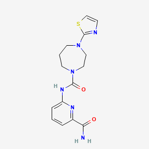 N-(6-carbamoylpyridin-2-yl)-4-(1,3-thiazol-2-yl)-1,4-diazepane-1-carboxamide