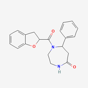 1-(2,3-Dihydro-1-benzofuran-2-carbonyl)-7-phenyl-1,4-diazepan-5-one