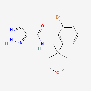 N-[[4-(3-bromophenyl)oxan-4-yl]methyl]-2H-triazole-4-carboxamide