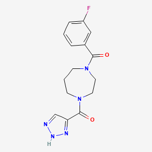 (3-fluorophenyl)-[4-(2H-triazole-4-carbonyl)-1,4-diazepan-1-yl]methanone