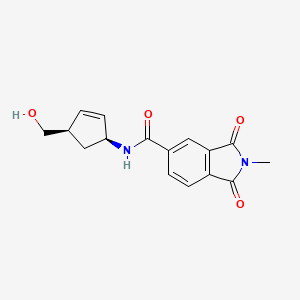 N-[(1S,4R)-4-(hydroxymethyl)cyclopent-2-en-1-yl]-2-methyl-1,3-dioxoisoindole-5-carboxamide