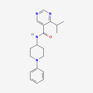 N-(1-phenylpiperidin-4-yl)-4-propan-2-ylpyrimidine-5-carboxamide