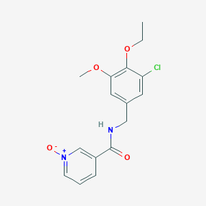 N-[(3-chloro-4-ethoxy-5-methoxyphenyl)methyl]-1-oxidopyridin-1-ium-3-carboxamide