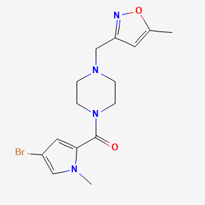 (4-Bromo-1-methylpyrrol-2-yl)-[4-[(5-methyl-1,2-oxazol-3-yl)methyl]piperazin-1-yl]methanone