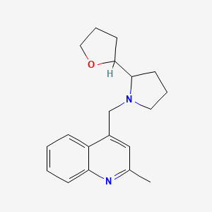 2-Methyl-4-[[2-(oxolan-2-yl)pyrrolidin-1-yl]methyl]quinoline