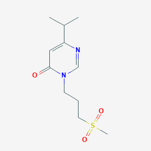 3-(3-Methylsulfonylpropyl)-6-propan-2-ylpyrimidin-4-one