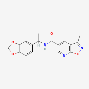 N-[1-(1,3-benzodioxol-5-yl)ethyl]-3-methyl-[1,2]oxazolo[5,4-b]pyridine-5-carboxamide