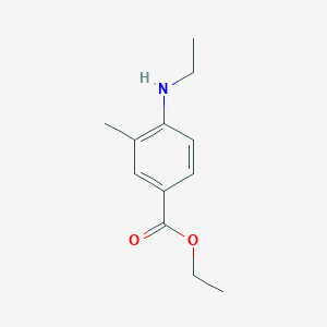 molecular formula C12H17NO2 B070545 Ethyl 4-(ethylamino)-3-methylbenzoate CAS No. 194483-66-4