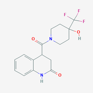 4-[4-hydroxy-4-(trifluoromethyl)piperidine-1-carbonyl]-3,4-dihydro-1H-quinolin-2-one