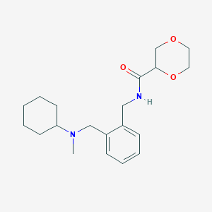 N-[[2-[[cyclohexyl(methyl)amino]methyl]phenyl]methyl]-1,4-dioxane-2-carboxamide