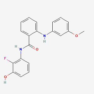 N-(2-fluoro-3-hydroxyphenyl)-2-(3-methoxyanilino)benzamide