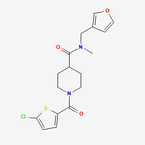 1-(5-chlorothiophene-2-carbonyl)-N-(furan-3-ylmethyl)-N-methylpiperidine-4-carboxamide