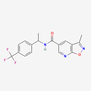 3-methyl-N-[1-[4-(trifluoromethyl)phenyl]ethyl]-[1,2]oxazolo[5,4-b]pyridine-5-carboxamide