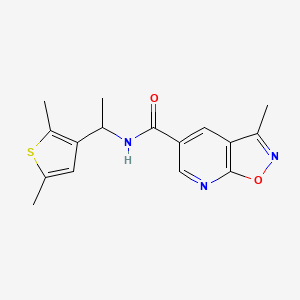 N-[1-(2,5-dimethylthiophen-3-yl)ethyl]-3-methyl-[1,2]oxazolo[5,4-b]pyridine-5-carboxamide