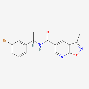 N-[1-(3-bromophenyl)ethyl]-3-methyl-[1,2]oxazolo[5,4-b]pyridine-5-carboxamide