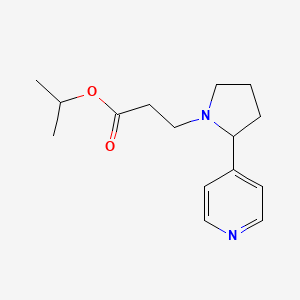 molecular formula C15H22N2O2 B7054585 Propan-2-yl 3-(2-pyridin-4-ylpyrrolidin-1-yl)propanoate 