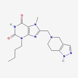 3-Butyl-7-methyl-8-(1,4,6,7-tetrahydropyrazolo[4,3-c]pyridin-5-ylmethyl)purine-2,6-dione