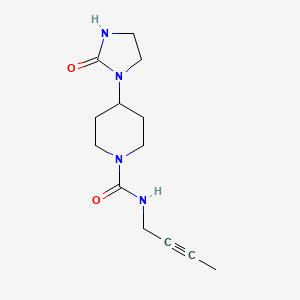 N-but-2-ynyl-4-(2-oxoimidazolidin-1-yl)piperidine-1-carboxamide