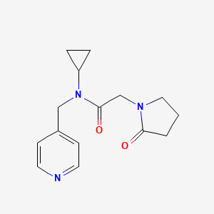 N-cyclopropyl-2-(2-oxopyrrolidin-1-yl)-N-(pyridin-4-ylmethyl)acetamide