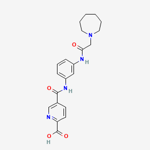 5-[[3-[[2-(Azepan-1-yl)acetyl]amino]phenyl]carbamoyl]pyridine-2-carboxylic acid