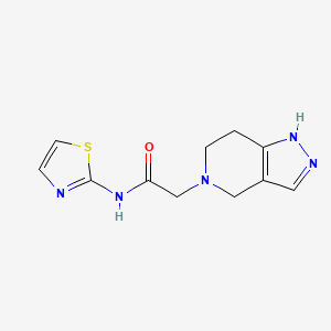 2-(1,4,6,7-tetrahydropyrazolo[4,3-c]pyridin-5-yl)-N-(1,3-thiazol-2-yl)acetamide