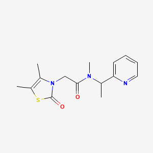 2-(4,5-dimethyl-2-oxo-1,3-thiazol-3-yl)-N-methyl-N-(1-pyridin-2-ylethyl)acetamide