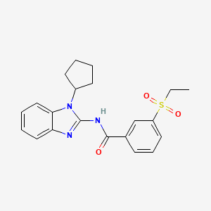 N-(1-cyclopentylbenzimidazol-2-yl)-3-ethylsulfonylbenzamide