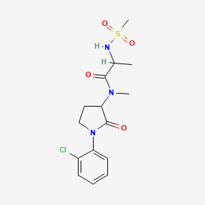 N-[1-(2-chlorophenyl)-2-oxopyrrolidin-3-yl]-2-(methanesulfonamido)-N-methylpropanamide