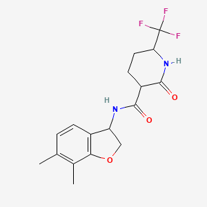 molecular formula C17H19F3N2O3 B7054742 N-(6,7-dimethyl-2,3-dihydro-1-benzofuran-3-yl)-2-oxo-6-(trifluoromethyl)piperidine-3-carboxamide 