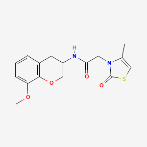 molecular formula C16H18N2O4S B7054746 N-(8-methoxy-3,4-dihydro-2H-chromen-3-yl)-2-(4-methyl-2-oxo-1,3-thiazol-3-yl)acetamide 