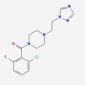 (2-Chloro-6-fluorophenyl)-[4-[2-(1,2,4-triazol-1-yl)ethyl]piperazin-1-yl]methanone