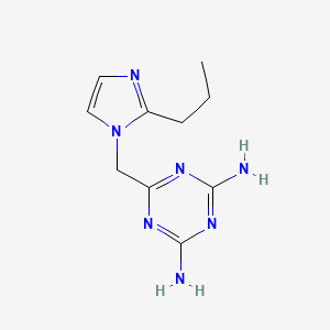 6-[(2-Propylimidazol-1-yl)methyl]-1,3,5-triazine-2,4-diamine