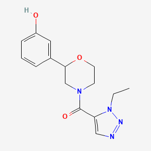 molecular formula C15H18N4O3 B7054804 (3-Ethyltriazol-4-yl)-[2-(3-hydroxyphenyl)morpholin-4-yl]methanone 