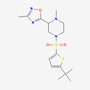 5-[4-(5-Tert-butylthiophen-2-yl)sulfonyl-1-methylpiperazin-2-yl]-3-methyl-1,2,4-oxadiazole