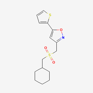 3-(Cyclohexylmethylsulfonylmethyl)-5-thiophen-2-yl-1,2-oxazole