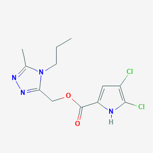 (5-methyl-4-propyl-1,2,4-triazol-3-yl)methyl 4,5-dichloro-1H-pyrrole-2-carboxylate