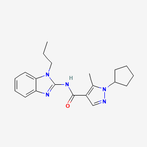 1-cyclopentyl-5-methyl-N-(1-propylbenzimidazol-2-yl)pyrazole-4-carboxamide