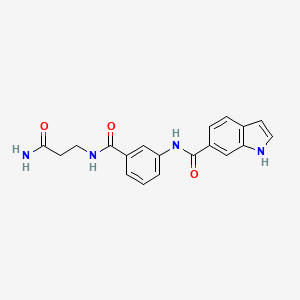 N-[3-[(3-amino-3-oxopropyl)carbamoyl]phenyl]-1H-indole-6-carboxamide