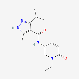 N-(1-ethyl-6-oxopyridin-3-yl)-5-methyl-3-propan-2-yl-1H-pyrazole-4-carboxamide