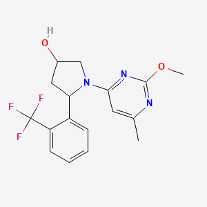 1-(2-Methoxy-6-methylpyrimidin-4-yl)-5-[2-(trifluoromethyl)phenyl]pyrrolidin-3-ol