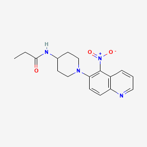 molecular formula C17H20N4O3 B7054946 N-[1-(5-nitroquinolin-6-yl)piperidin-4-yl]propanamide 