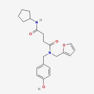 N-cyclopentyl-N'-(furan-2-ylmethyl)-N'-[(4-hydroxyphenyl)methyl]butanediamide