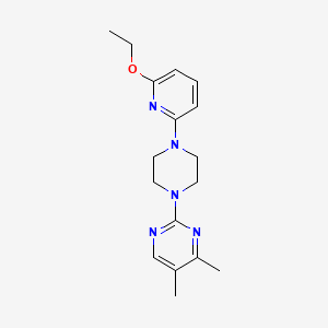 molecular formula C17H23N5O B7054988 2-[4-(6-Ethoxypyridin-2-yl)piperazin-1-yl]-4,5-dimethylpyrimidine 