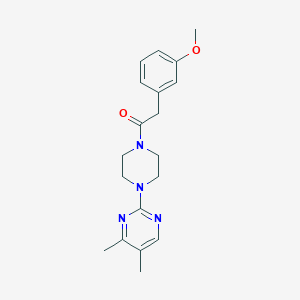 molecular formula C19H24N4O2 B7054991 1-[4-(4,5-Dimethylpyrimidin-2-yl)piperazin-1-yl]-2-(3-methoxyphenyl)ethanone 