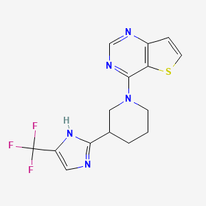 4-[3-[5-(trifluoromethyl)-1H-imidazol-2-yl]piperidin-1-yl]thieno[3,2-d]pyrimidine