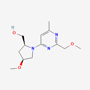 [(2S,4S)-4-methoxy-1-[2-(methoxymethyl)-6-methylpyrimidin-4-yl]pyrrolidin-2-yl]methanol