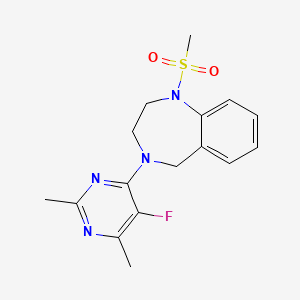 4-(5-fluoro-2,6-dimethylpyrimidin-4-yl)-1-methylsulfonyl-3,5-dihydro-2H-1,4-benzodiazepine