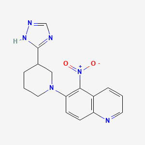 5-nitro-6-[3-(1H-1,2,4-triazol-5-yl)piperidin-1-yl]quinoline