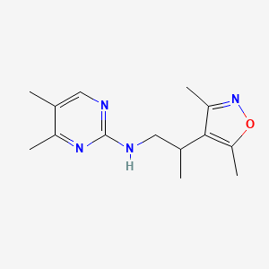 N-[2-(3,5-dimethyl-1,2-oxazol-4-yl)propyl]-4,5-dimethylpyrimidin-2-amine